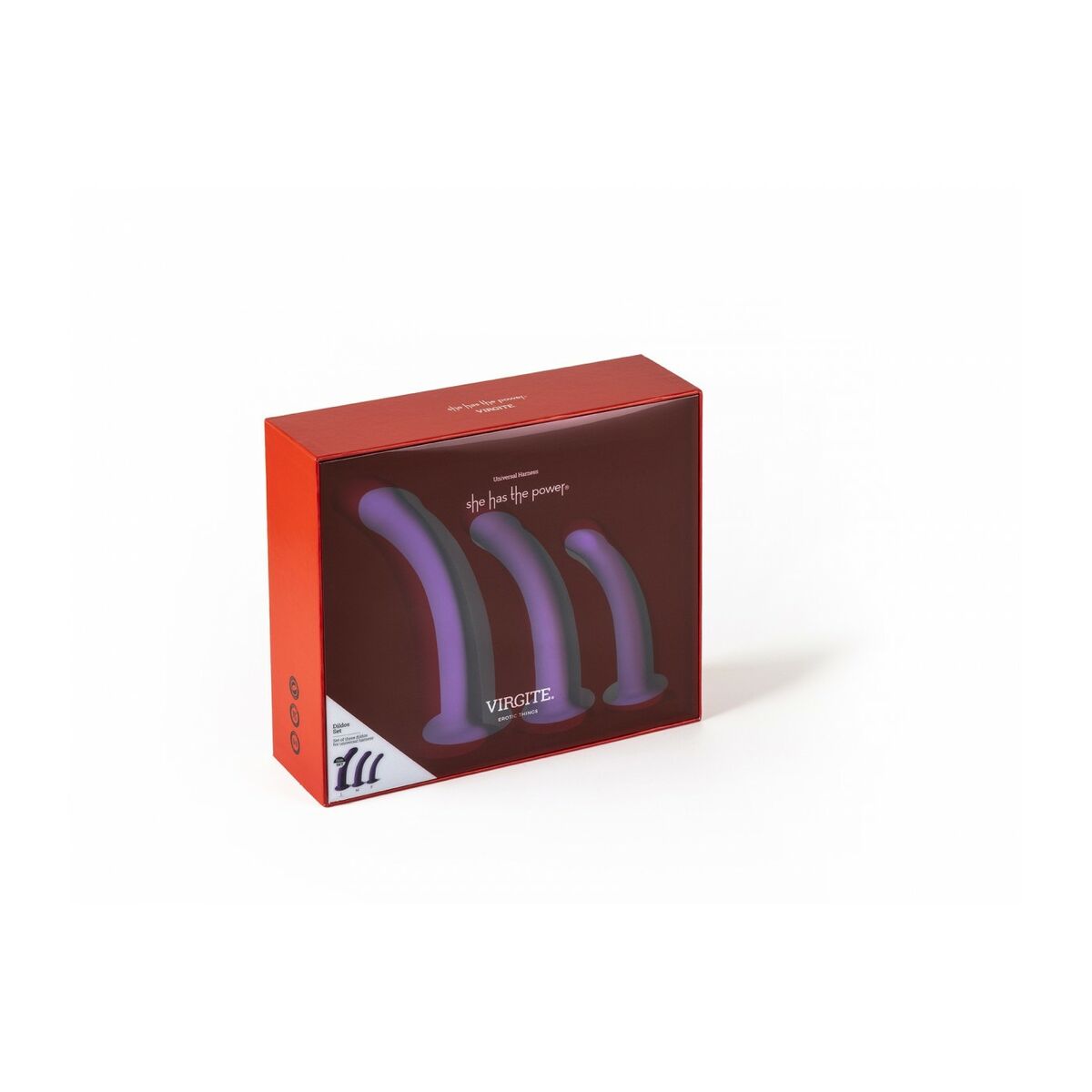 Dildo Virgite Vijoličasta S/M/L set